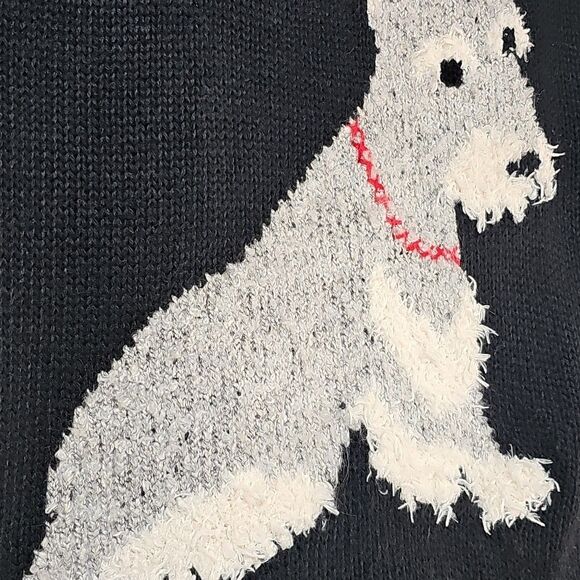 Vintage Womens Miniature Schnauzer Fuzzy Dog Sleeveless Pullover Sweater Small - Picture 4 of 13